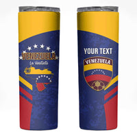 Custom Venezuela Football Skinny Tumbler Come On La Vinotinto Flag Color