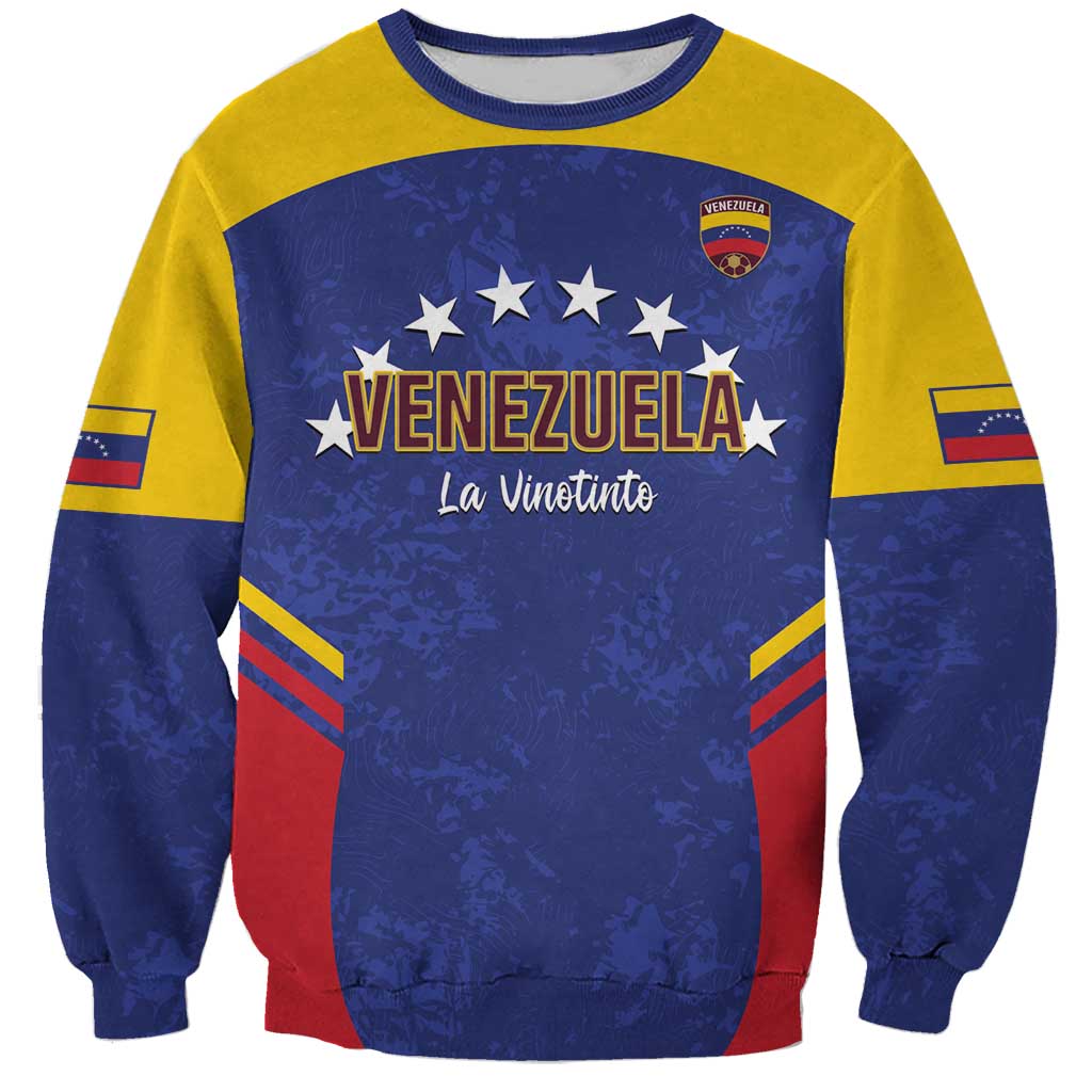 Custom Venezuela Football Sweatshirt Come On La Vinotinto Flag Color