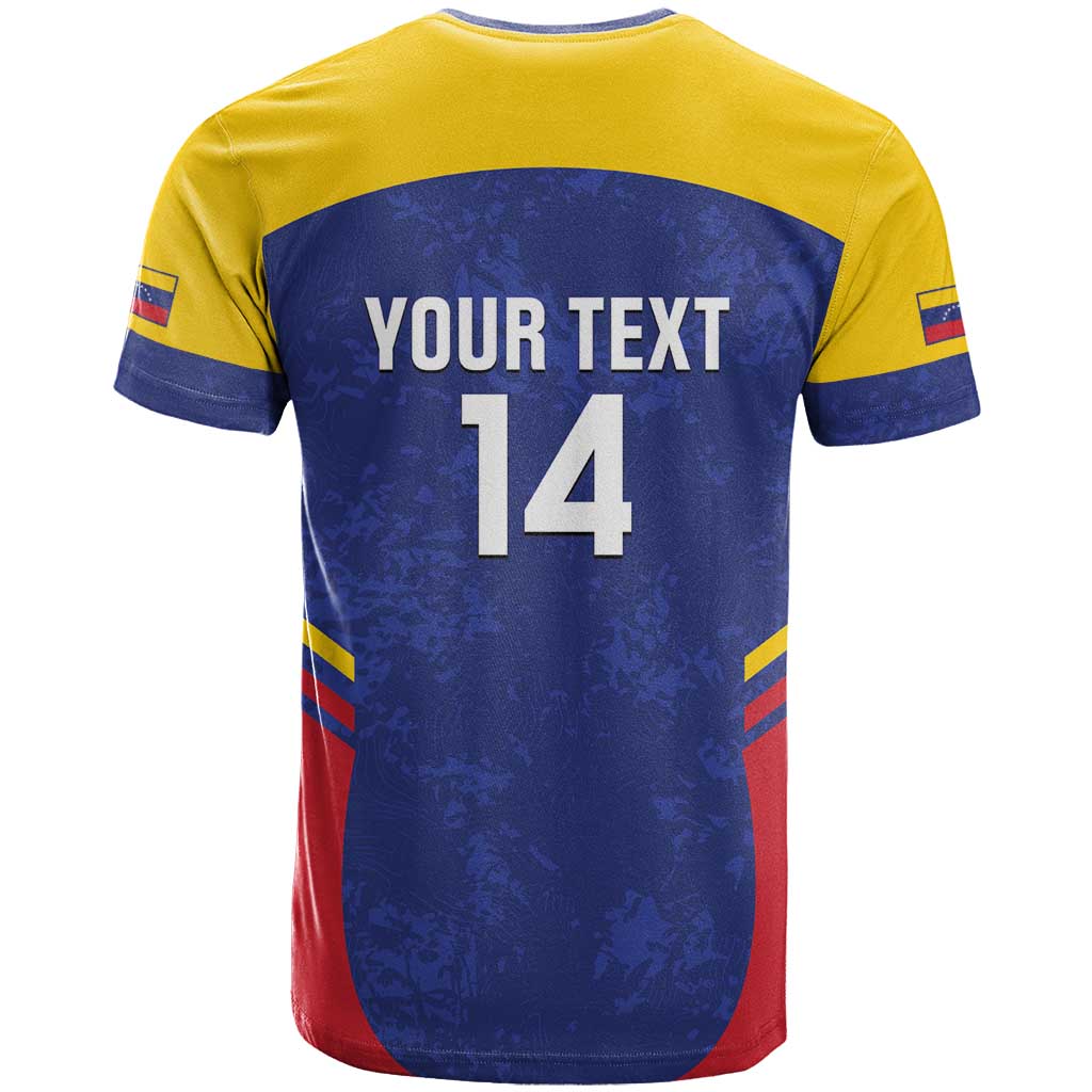 Custom Venezuela Football T Shirt Come On La Vinotinto Flag Color