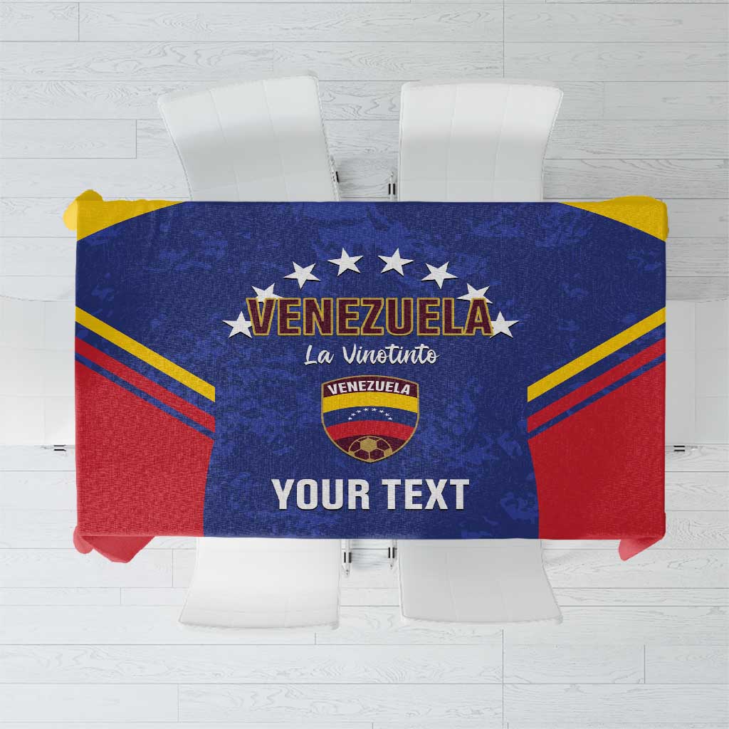 Custom Venezuela Football Tablecloth Come On La Vinotinto Flag Color