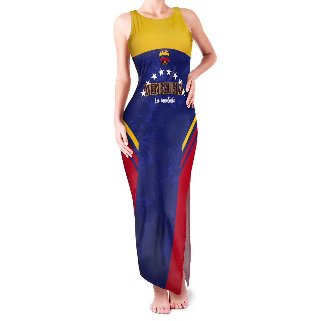 Custom Venezuela Football Tank Maxi Dress Come On La Vinotinto Flag Color