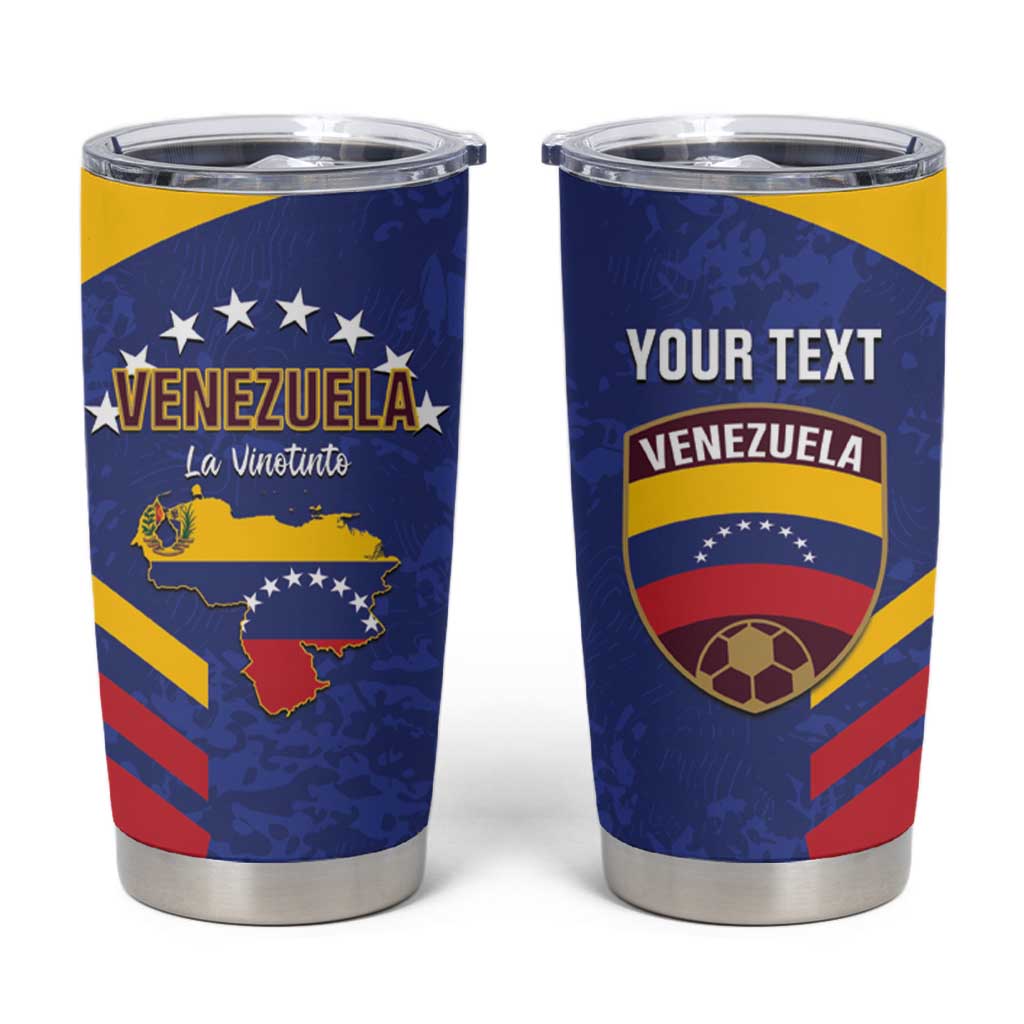 Custom Venezuela Football Tumbler Cup Come On La Vinotinto Flag Color