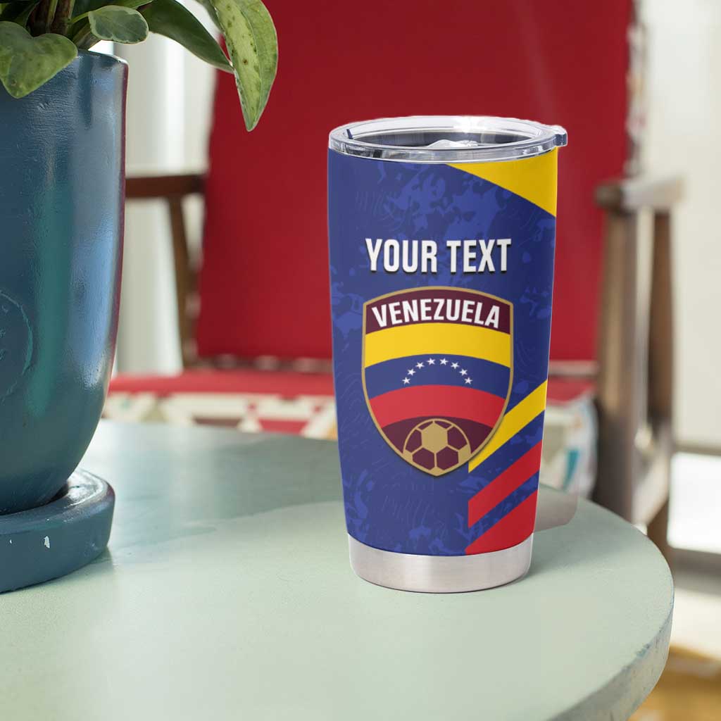 Custom Venezuela Football Tumbler Cup Come On La Vinotinto Flag Color