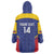 Custom Venezuela Football Wearable Blanket Hoodie Come On La Vinotinto Flag Color