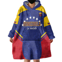 Custom Venezuela Football Wearable Blanket Hoodie Come On La Vinotinto Flag Color
