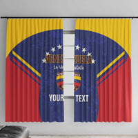 Custom Venezuela Football Window Curtain Come On La Vinotinto Flag Color