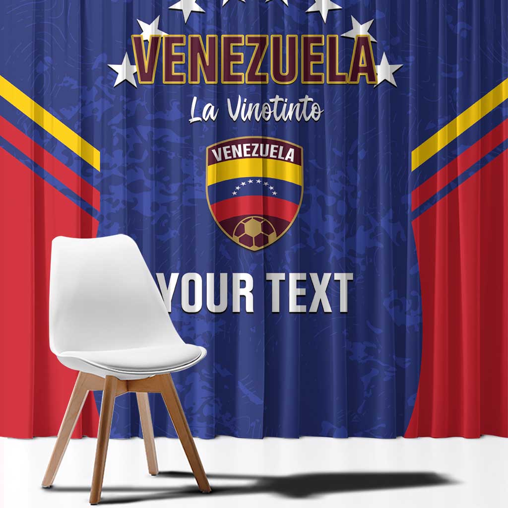 Custom Venezuela Football Window Curtain Come On La Vinotinto Flag Color