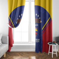 Custom Venezuela Football Window Curtain Come On La Vinotinto Flag Color