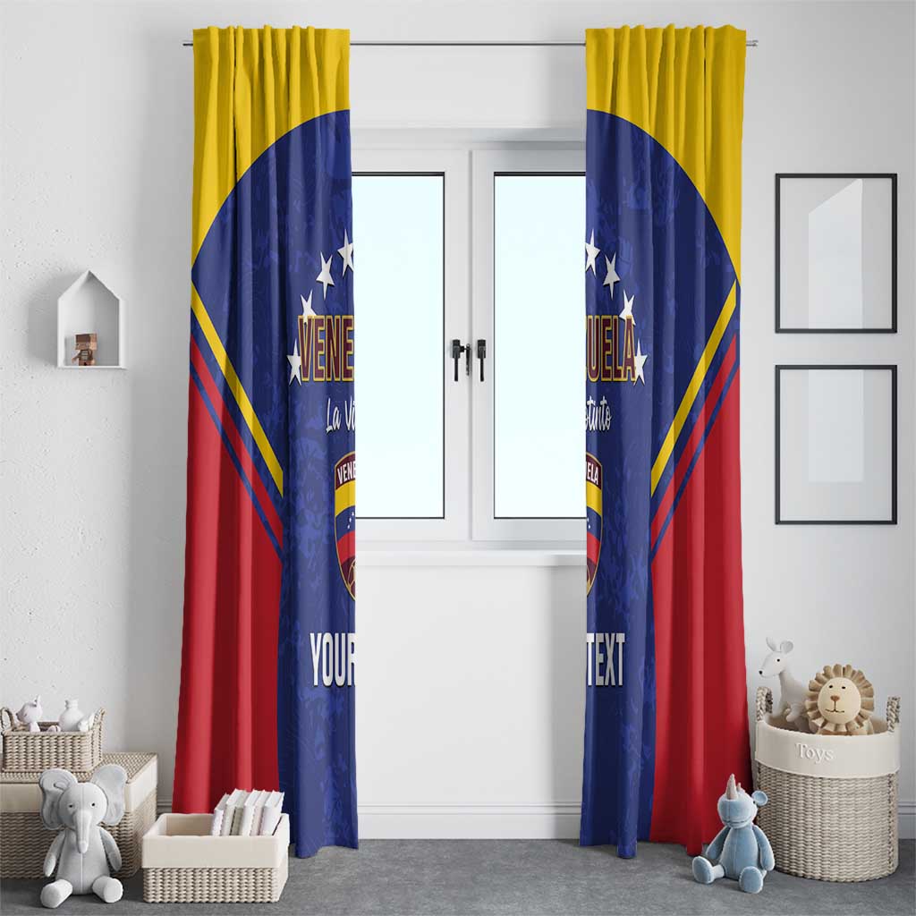 Custom Venezuela Football Window Curtain Come On La Vinotinto Flag Color