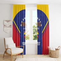 Custom Venezuela Football Window Curtain Come On La Vinotinto Flag Color