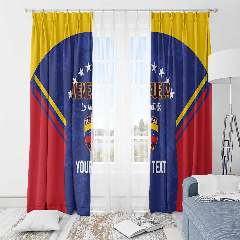 Custom Venezuela Football Window Curtain Come On La Vinotinto Flag Color