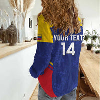 Custom Venezuela Football Women Casual Shirt Come On La Vinotinto Flag Color