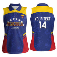 Custom Venezuela Football Women Sleeveless Polo Shirt Come On La Vinotinto Flag Color