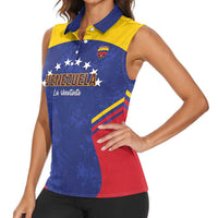 Custom Venezuela Football Women Sleeveless Polo Shirt Come On La Vinotinto Flag Color