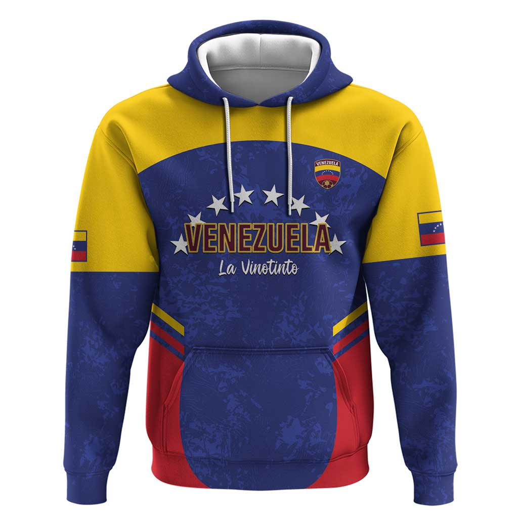 Custom Venezuela Football Zip Hoodie Come On La Vinotinto Flag Color
