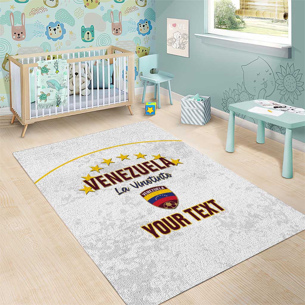 Custom Venezuela Football Area Rug Come On La Vinotinto White