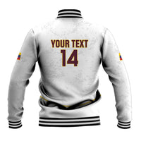 Custom Venezuela Football Baseball Jacket Come On La Vinotinto White