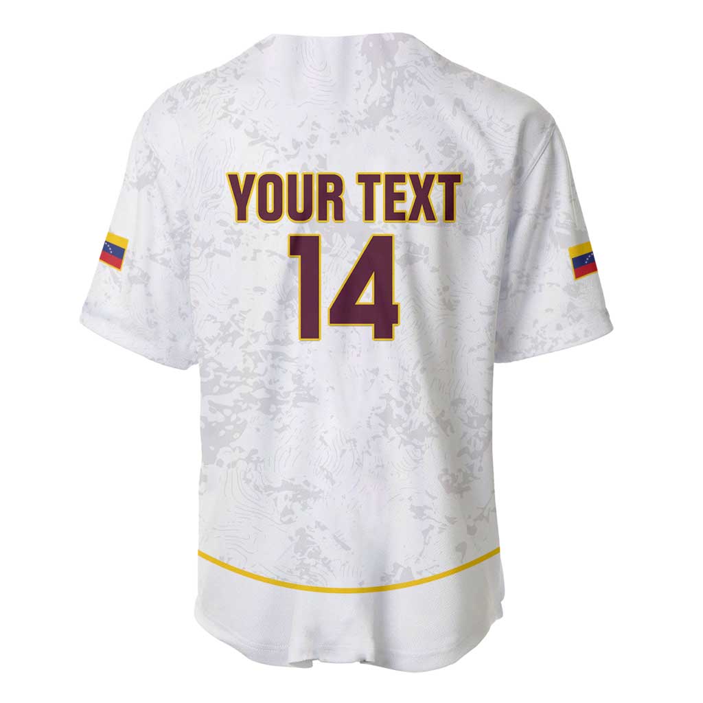 Custom Venezuela Football Baseball Jersey Come On La Vinotinto White