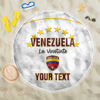 Custom Venezuela Football Beach Blanket Come On La Vinotinto White