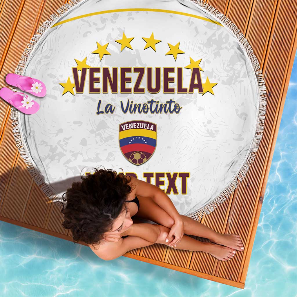 Custom Venezuela Football Beach Blanket Come On La Vinotinto White