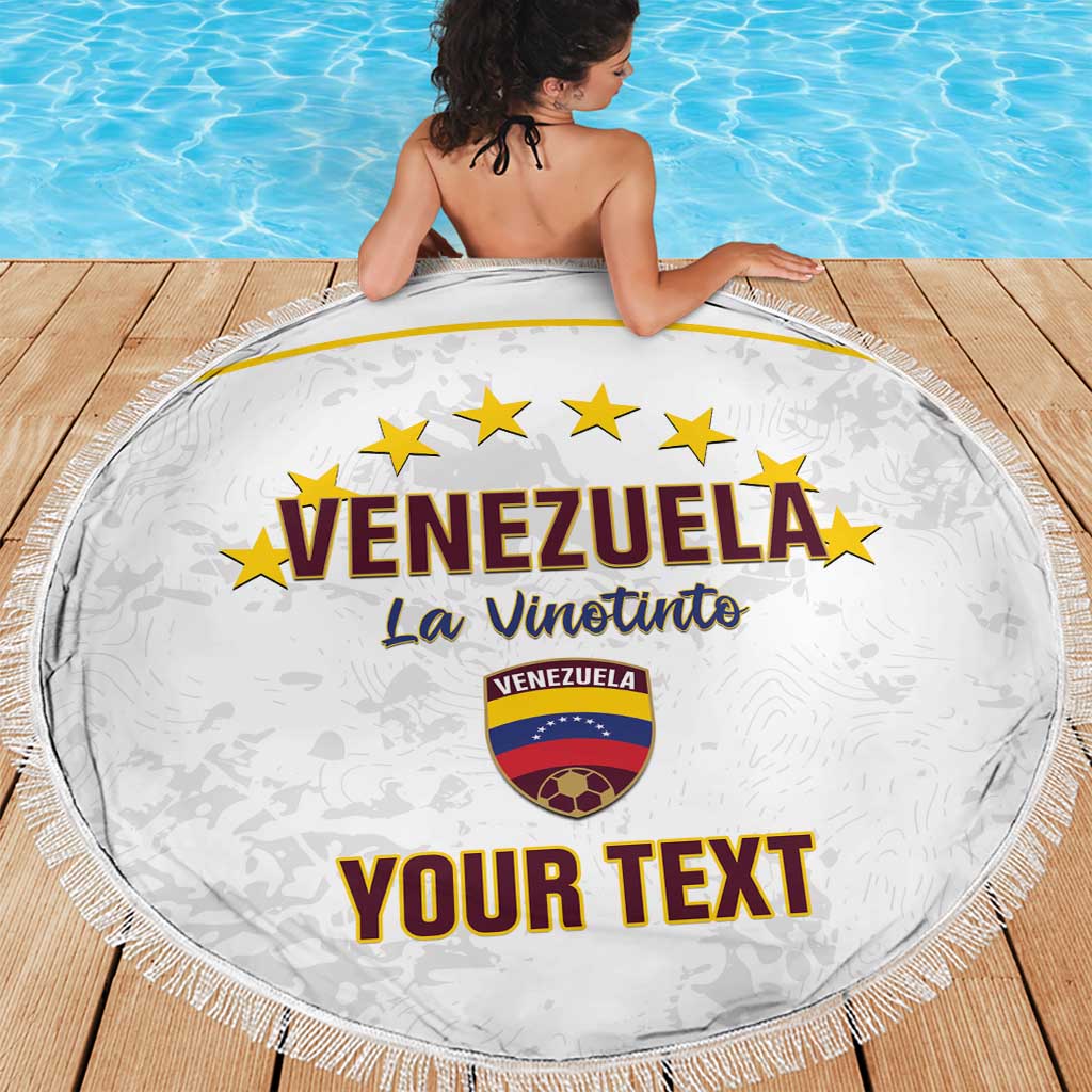 Custom Venezuela Football Beach Blanket Come On La Vinotinto White