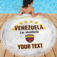 Custom Venezuela Football Beach Blanket Come On La Vinotinto White