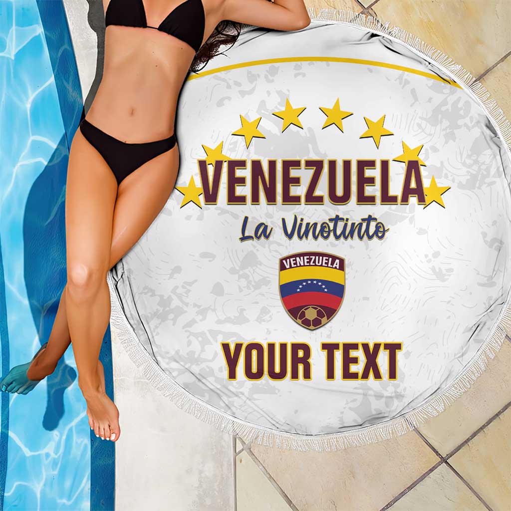 Custom Venezuela Football Beach Blanket Come On La Vinotinto White