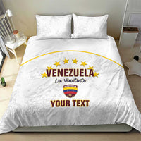 Custom Venezuela Football Bedding Set Come On La Vinotinto White