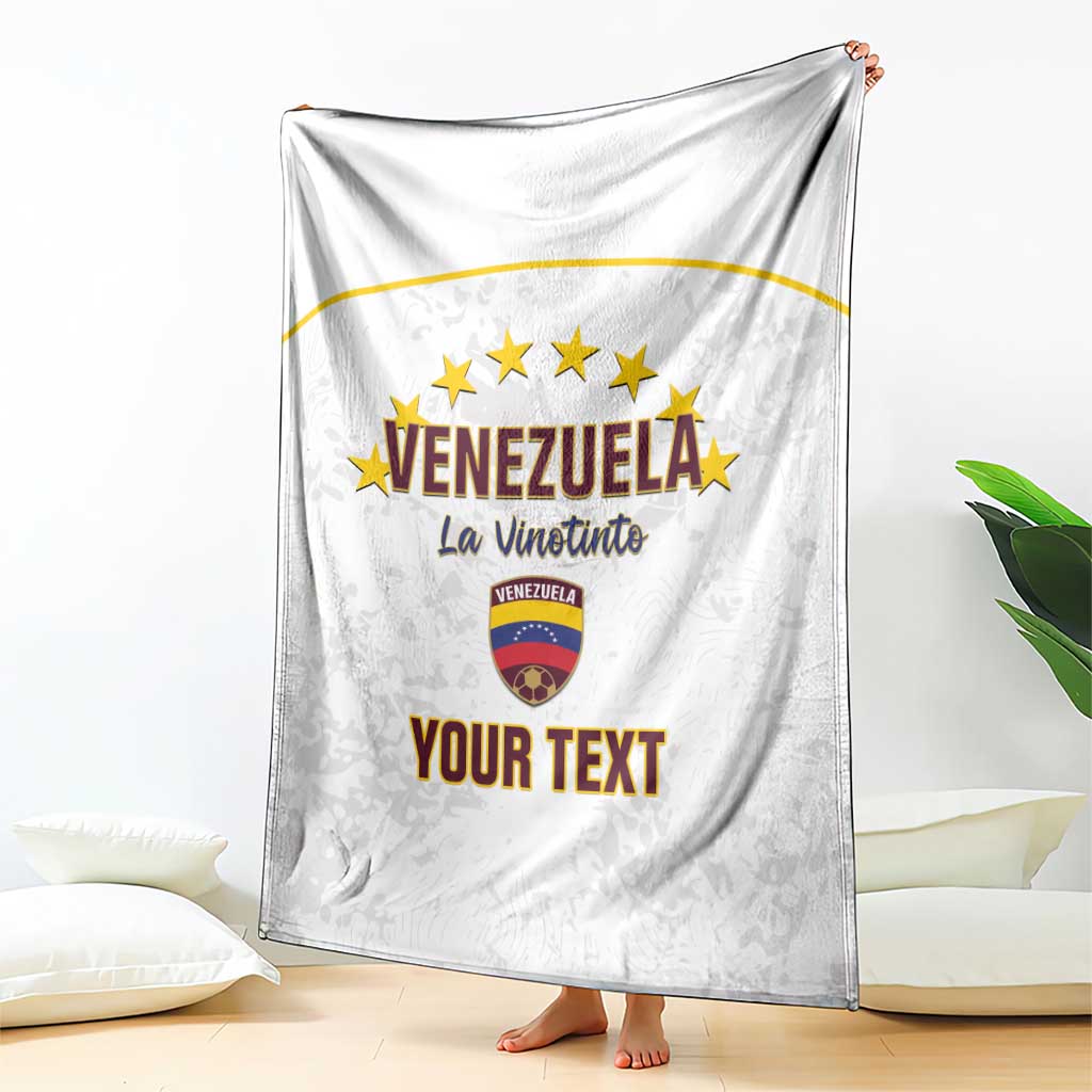 Custom Venezuela Football Blanket Come On La Vinotinto White