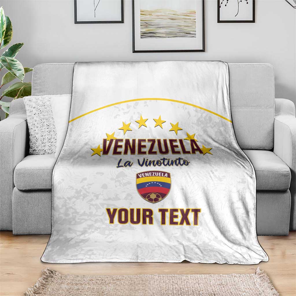 Custom Venezuela Football Blanket Come On La Vinotinto White