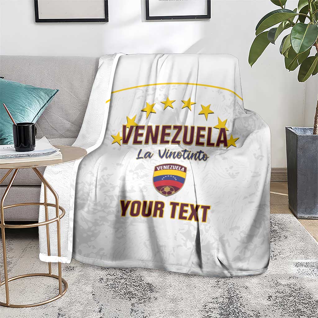 Custom Venezuela Football Blanket Come On La Vinotinto White