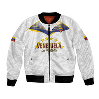 Custom Venezuela Football Bomber Jacket Come On La Vinotinto White
