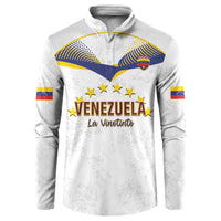 Custom Venezuela Football Button Sweatshirt Come On La Vinotinto White