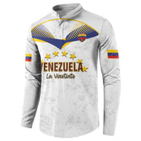 Custom Venezuela Football Button Sweatshirt Come On La Vinotinto White