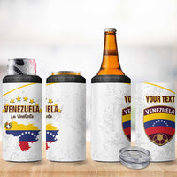 Custom Venezuela Football 4 in 1 Can Cooler Tumbler Come On La Vinotinto White