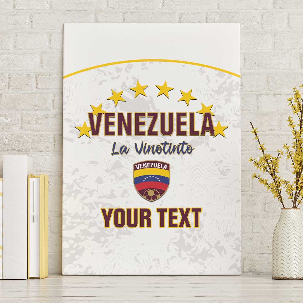 Custom Venezuela Football Canvas Wall Art Come On La Vinotinto White
