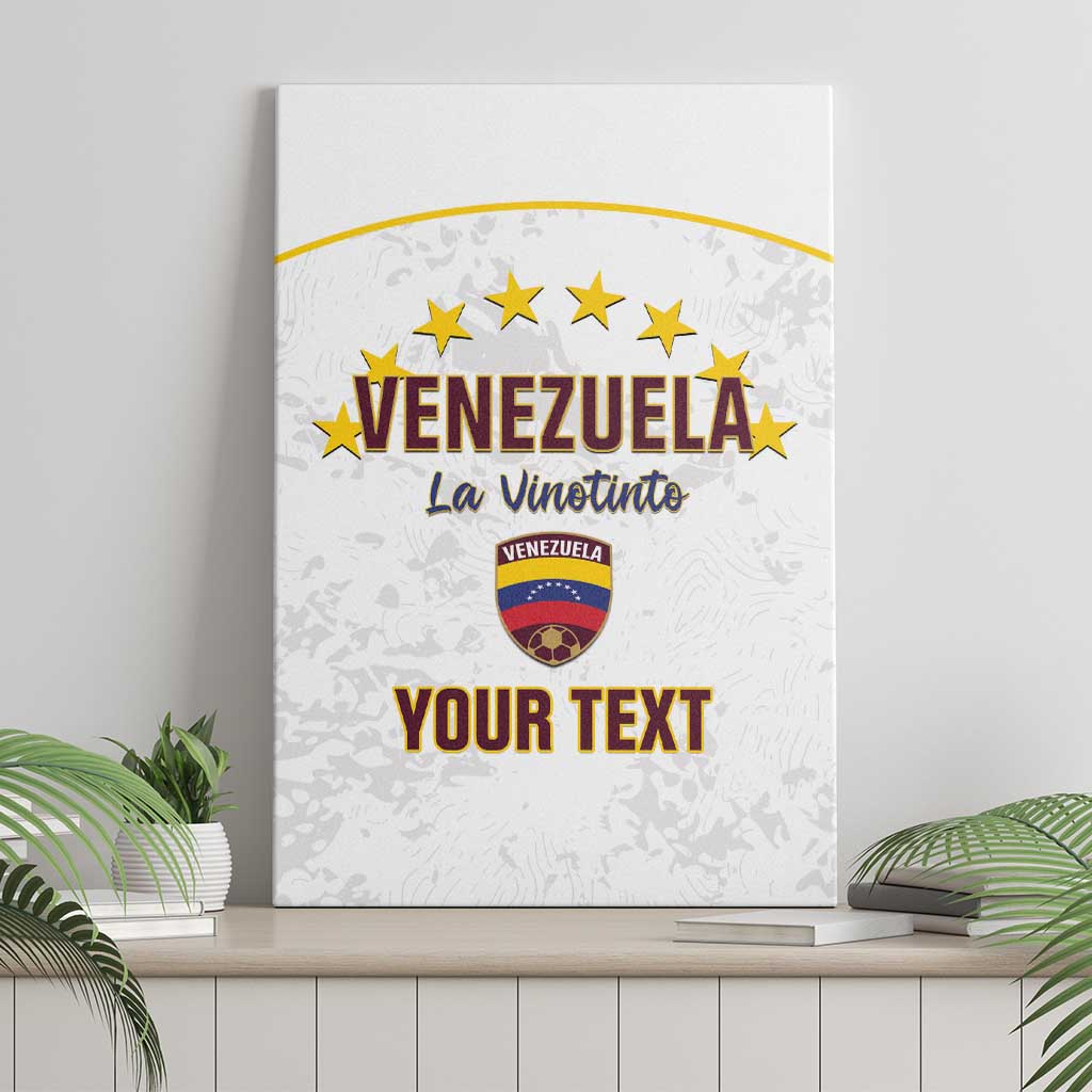 Custom Venezuela Football Canvas Wall Art Come On La Vinotinto White