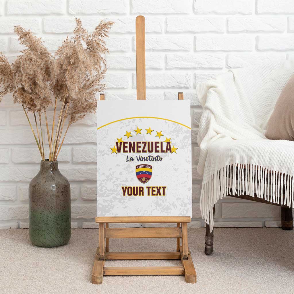 Custom Venezuela Football Canvas Wall Art Come On La Vinotinto White