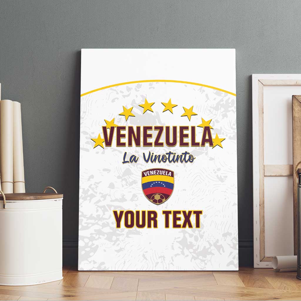 Custom Venezuela Football Canvas Wall Art Come On La Vinotinto White
