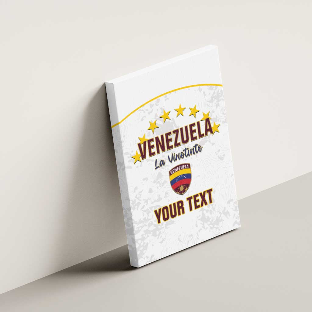 Custom Venezuela Football Canvas Wall Art Come On La Vinotinto White