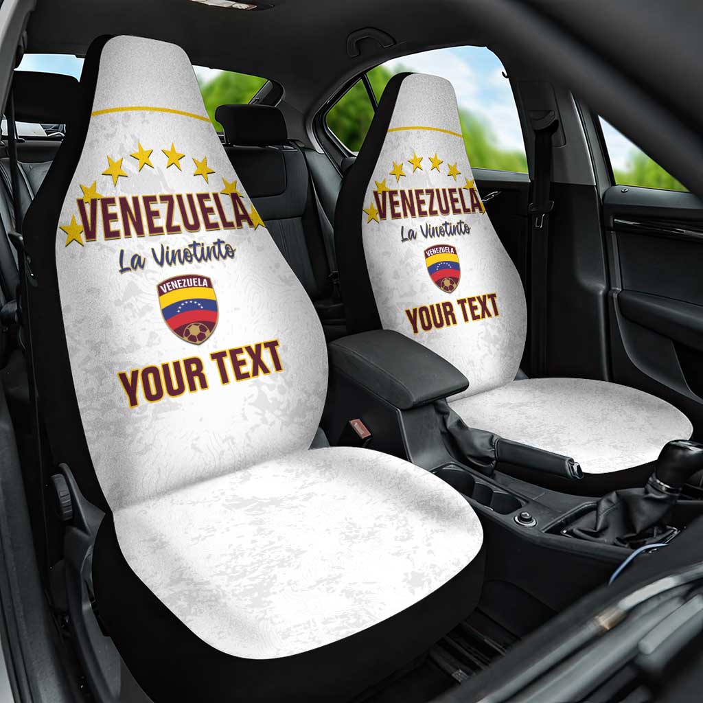 Custom Venezuela Football Car Seat Cover Come On La Vinotinto White