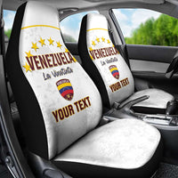 Custom Venezuela Football Car Seat Cover Come On La Vinotinto White
