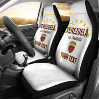 Custom Venezuela Football Car Seat Cover Come On La Vinotinto White