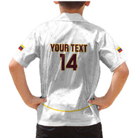 Custom Venezuela Football Family Matching Mermaid Dress and Hawaiian Shirt Come On La Vinotinto White