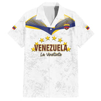 Custom Venezuela Football Family Matching Short Sleeve Bodycon Dress and Hawaiian Shirt Come On La Vinotinto White