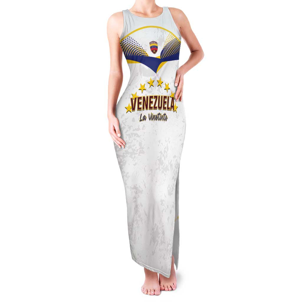 Custom Venezuela Football Family Matching Tank Maxi Dress and Hawaiian Shirt Come On La Vinotinto White