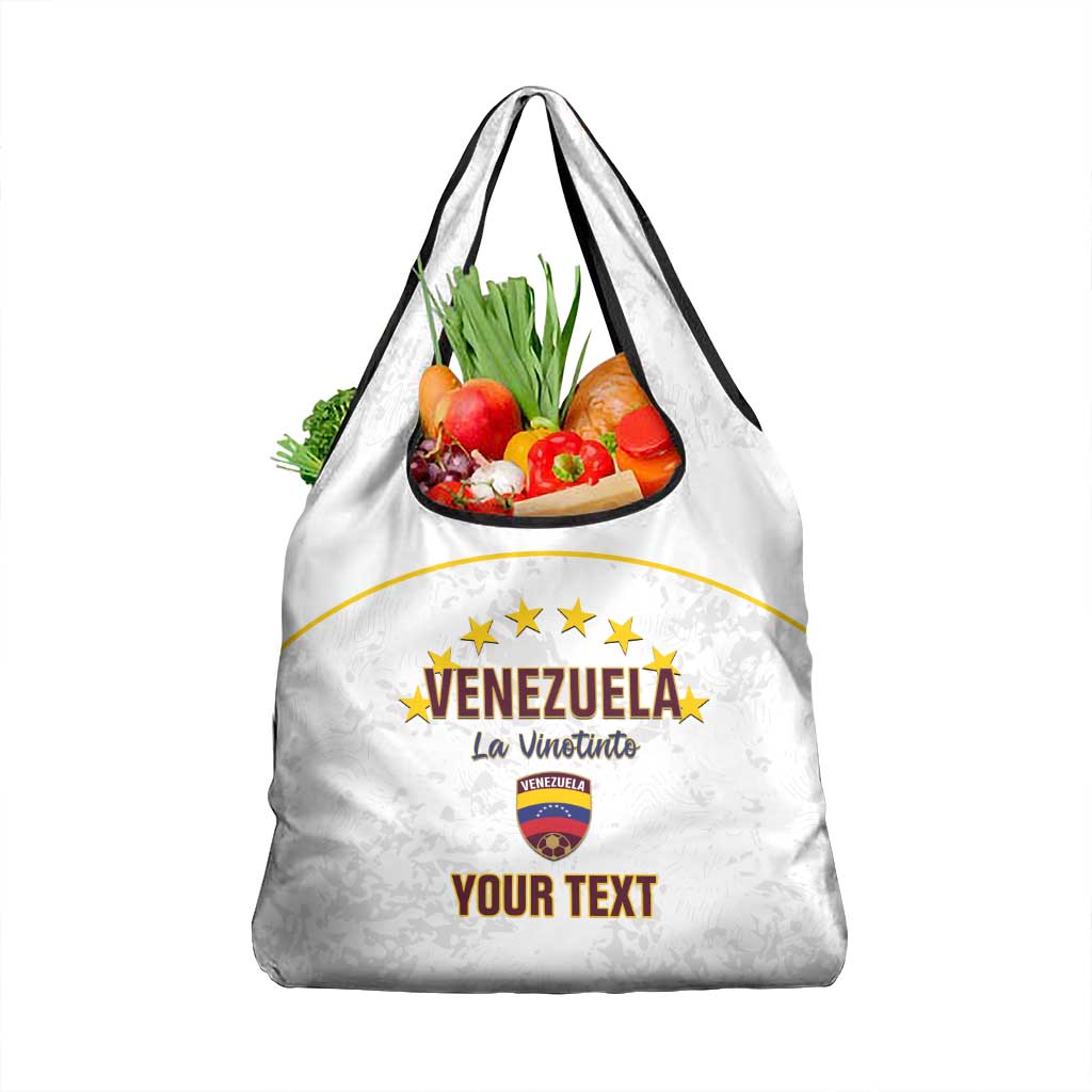 Custom Venezuela Football Grocery Bag Come On La Vinotinto White