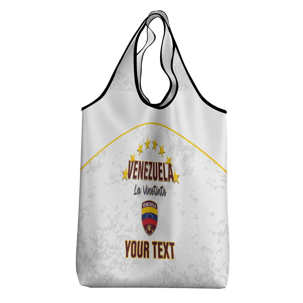 Custom Venezuela Football Grocery Bag Come On La Vinotinto White