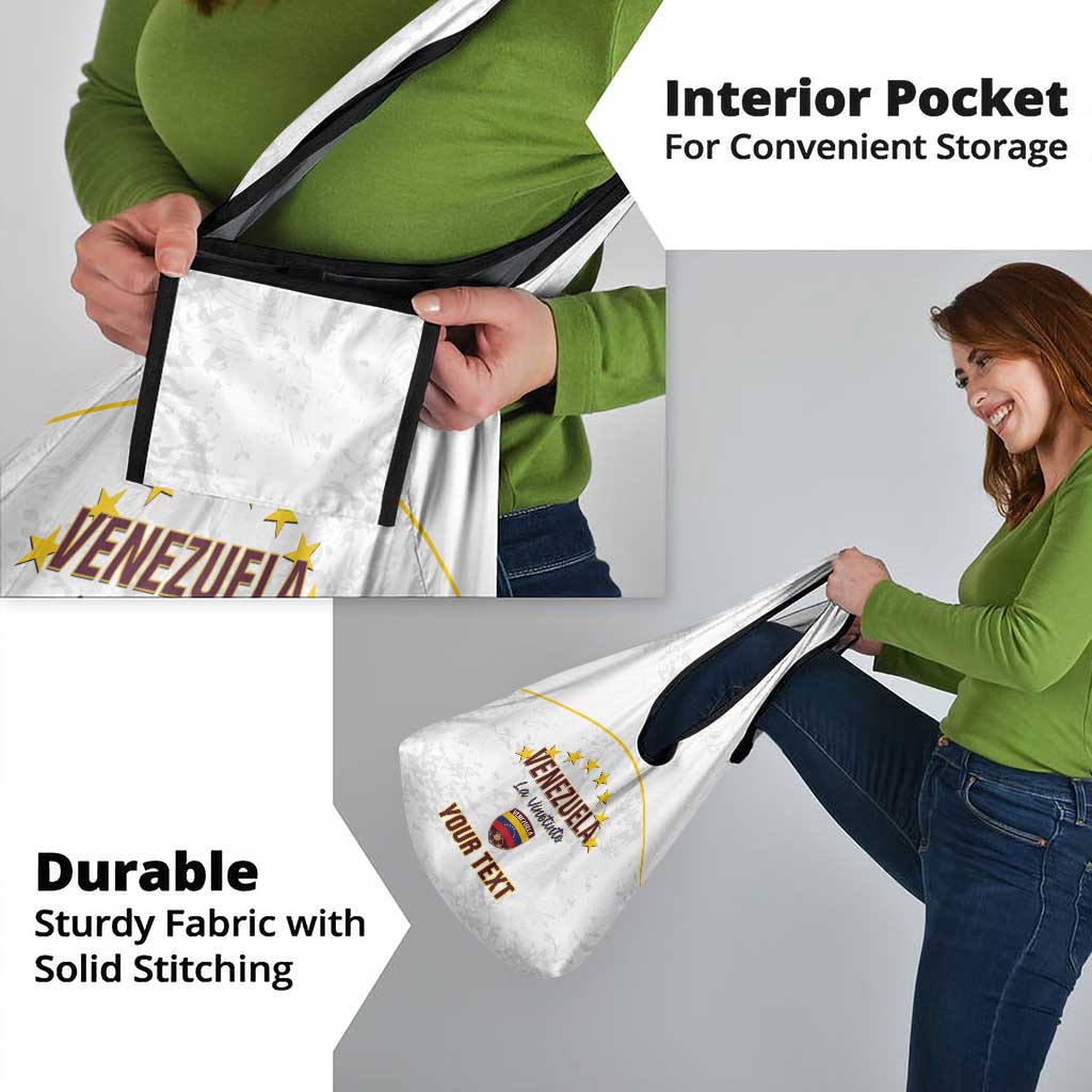 Custom Venezuela Football Grocery Bag Come On La Vinotinto White
