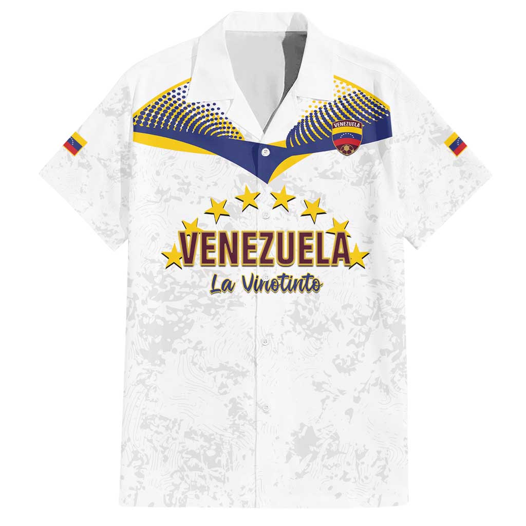 Custom Venezuela Football Hawaiian Shirt Come On La Vinotinto White